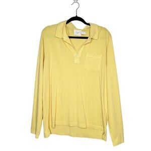 Billy Reid Polo Long Sleeve Men's Yellow Size XXL 2X